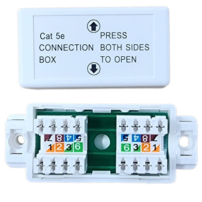 Cat5e Inline IDC Punch Down Coupler Box - RJ45 Cable Joiner for Seamless Connections