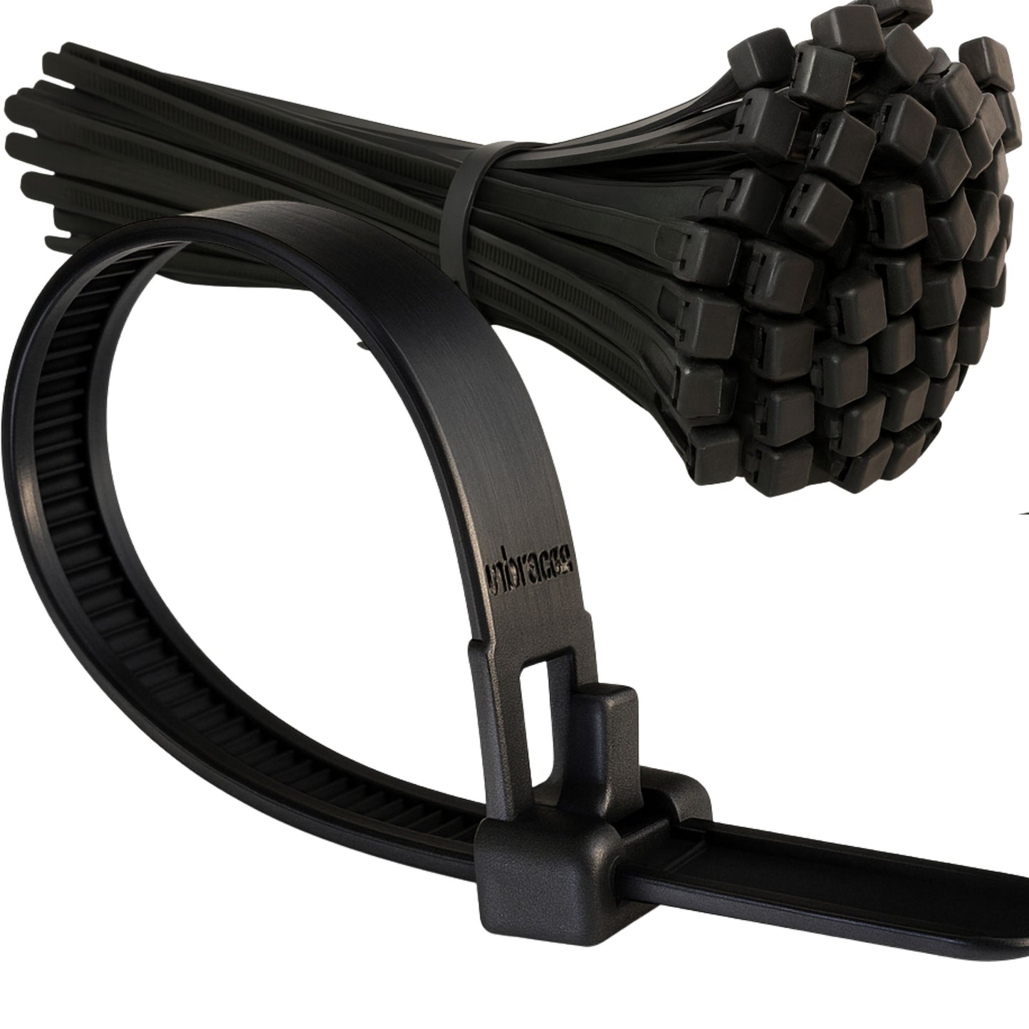 RELEASABLE REUSABLE CABLE TIES BLACK STRONG ZIP TIE WRAPS PLASTIC NYLON