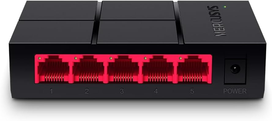 MERCUSYS MS105G 5-Port Gigabit Ethernet Switch: Energy-Saving, Plug & Play Hub