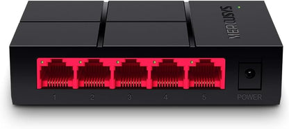 MERCUSYS MS105G 5-Port Gigabit Ethernet Switch: Energy-Saving, Plug & Play Hub