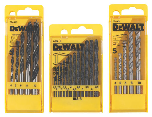 DEWALT 23-Piece Multi-Material Drill Bit Set – Masonry, Wood, Metal