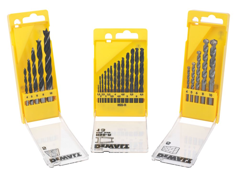 DEWALT 23-Piece Multi-Material Drill Bit Set – Masonry, Wood, Metal