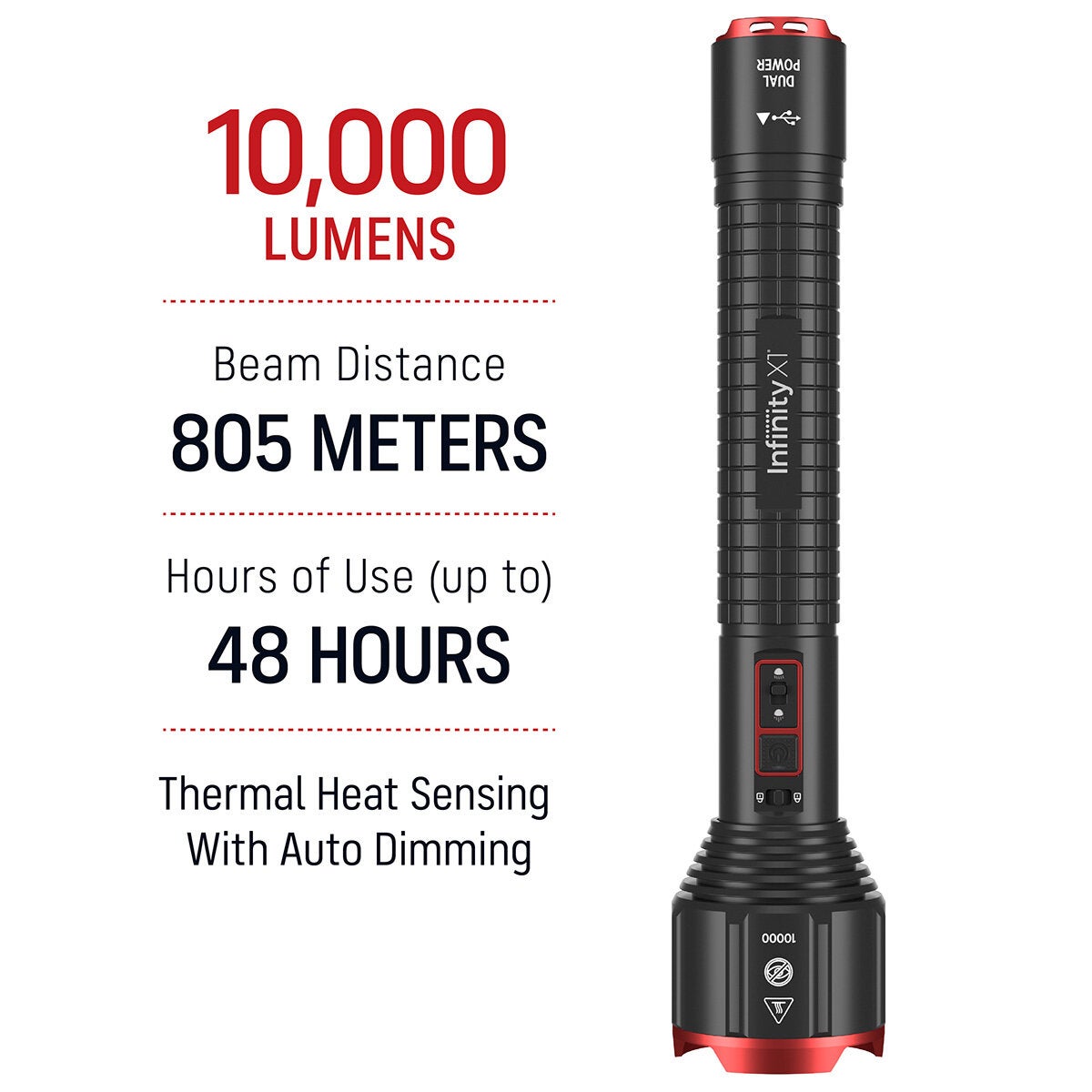 Infinity X1 Flashlight 10,000 Lumen Rechargeable Flashlight