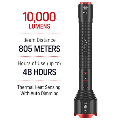 Infinity X1 Flashlight 10,000 Lumen Rechargeable Flashlight