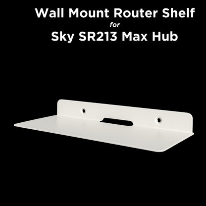 Wall Mount Shelf for Sky wifi Max router SR213 WHITE STEEL
