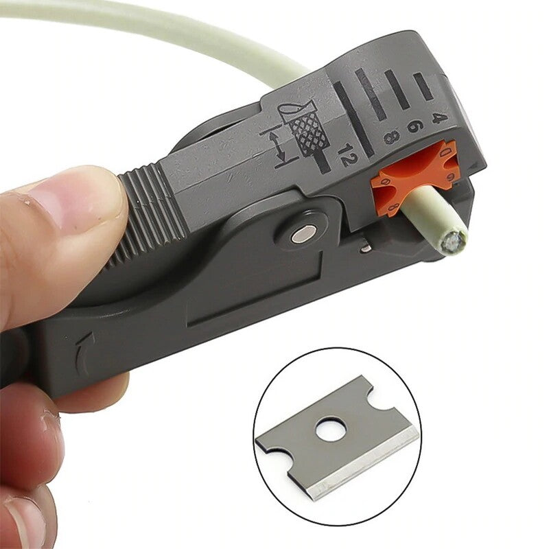 F-Type Compression Tool + Coaxial cable Stripper Crimper + 20 Connectors FOR ct100 RG6