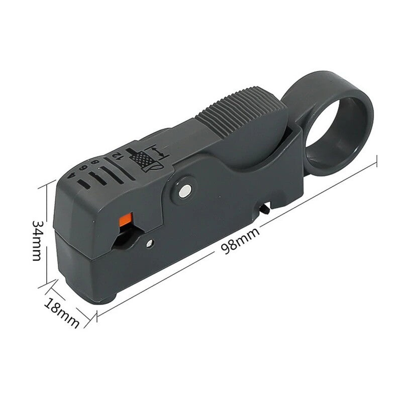 F-Type Compression Tool + Coaxial cable Stripper Crimper + 20 Connectors FOR ct100 RG6