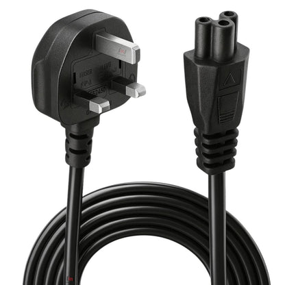 C5 “Cloverleaf” Mains Power Lead IEC C5 TO UK 3 PIN PLUG