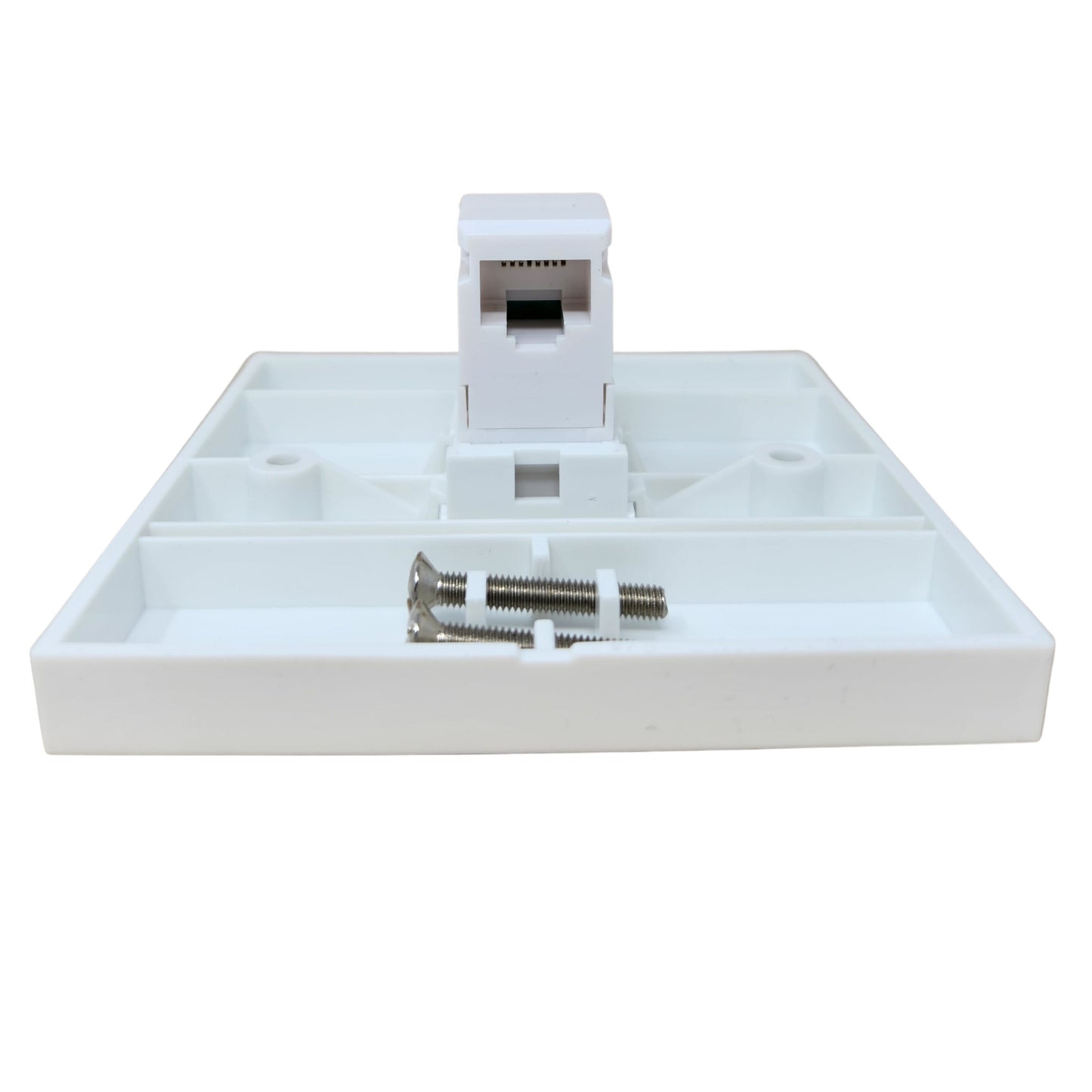 CAT6 RJ45 Right Angle Shuttered Wall Socket Plate for Network Ethernet