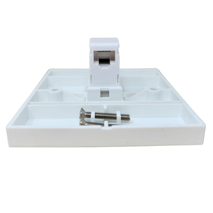 CAT6 RJ45 Right Angle Shuttered Wall Socket Plate for Network Ethernet
