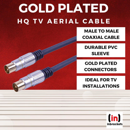 Premium Gold-Plated HQ Coaxial Cable for Enhanced TV Aerial Reception