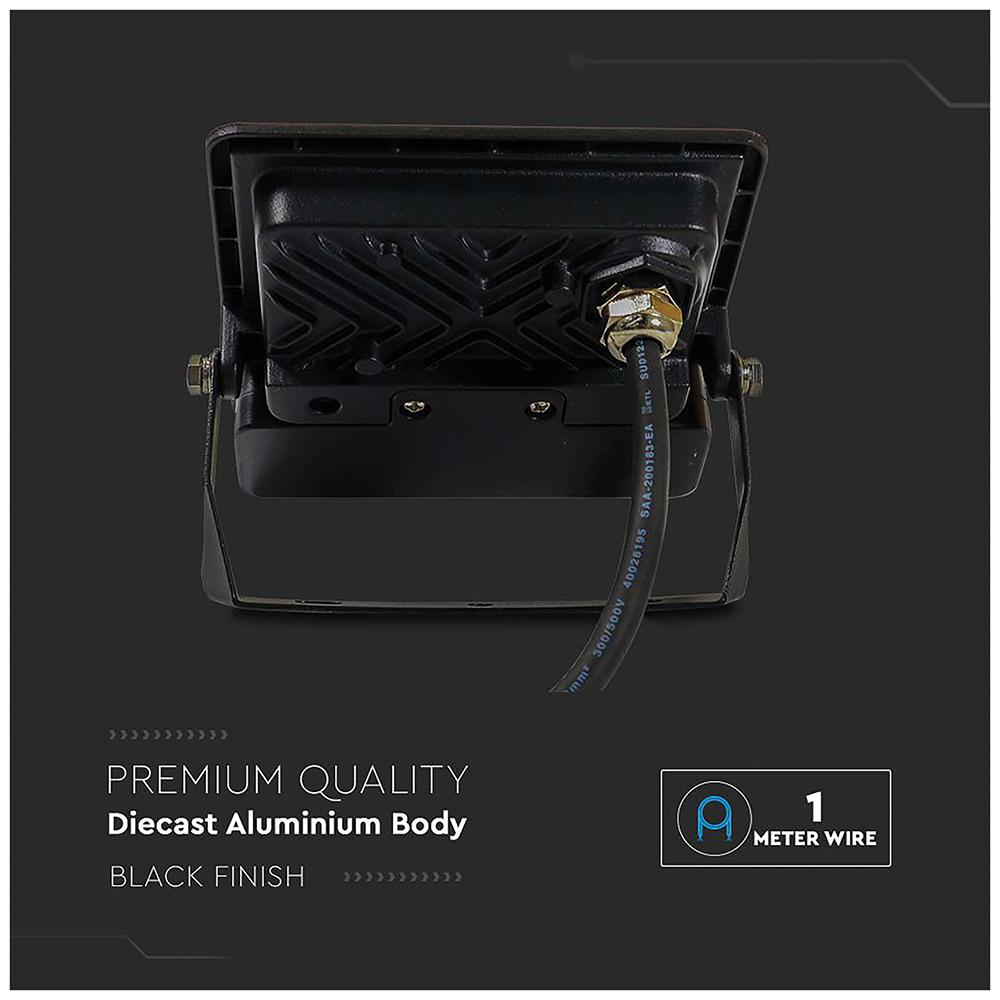 V-TAC 20W LED PIR Floodlight 3000K 1510lm Black IP65 Sensor  VT-128S-1-B 20283