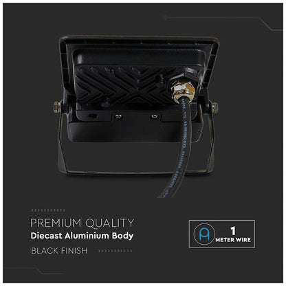 V-TAC 20W LED PIR Floodlight 3000K 1510lm Black IP65 Sensor  VT-128S-1-B 20283