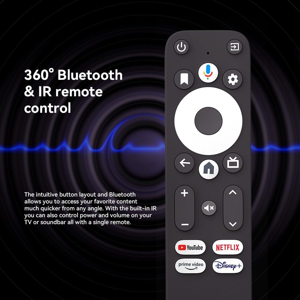 Dcolor GD1 4K Android TV Stick Netflix Certified KD3 Google Assistant voice remote Prime Video Chromecast Play Store Bluetooth 4K HDR 10+ Dolby Audio XM3 2.1 Dual Band WiFi USB-C GD 1