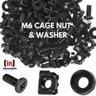 Black Cage Nuts Bolts Screws Washers for 19" Data Cabinet Rack Mount m6 50 / 100