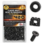 Black Cage Nuts Bolts Screws Washers for 19" Data Cabinet Rack Mount m6 50 / 100