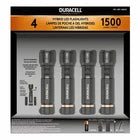 Duracell Torch 1500 Lumen Hybrid LED Flashlight Set 4 Pack USB-C Rechargeable