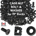Black Cage Nuts Bolts Screws Washers for 19" Data Cabinet Rack Mount m6 50 / 100