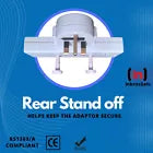 Compact Switched 3 Way UK Wall Socket Adaptor with Neon Indicator