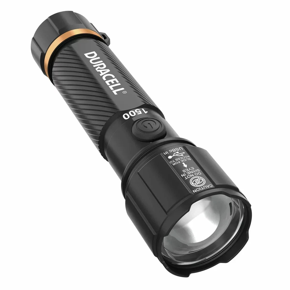 Duracell Torch 1500 Lumen Hybrid LED Flashlight Set 4 Pack USB-C Rechargeable