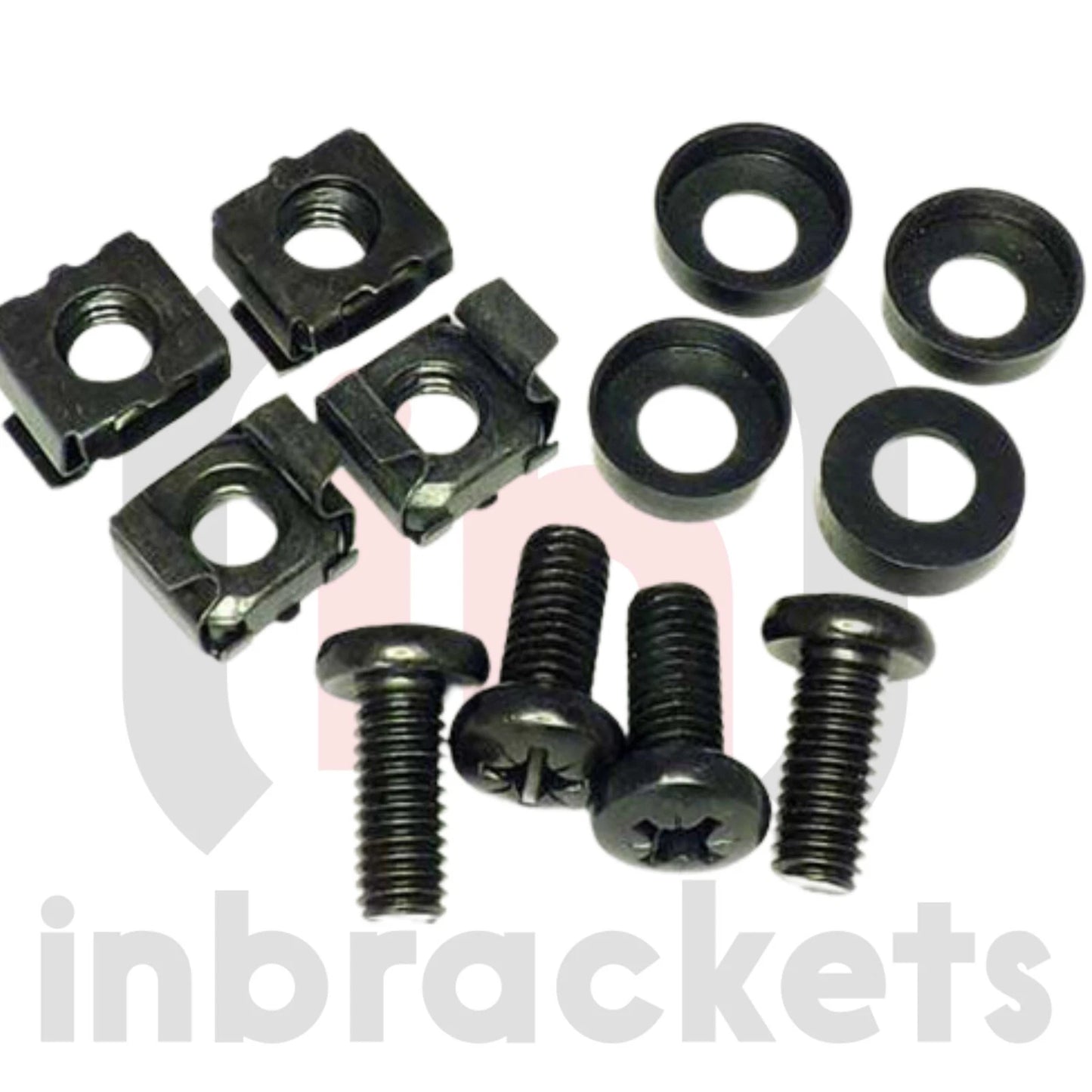 Black Cage Nuts Bolts Screws Washers for 19" Data Cabinet Rack Mount m6 50 / 100