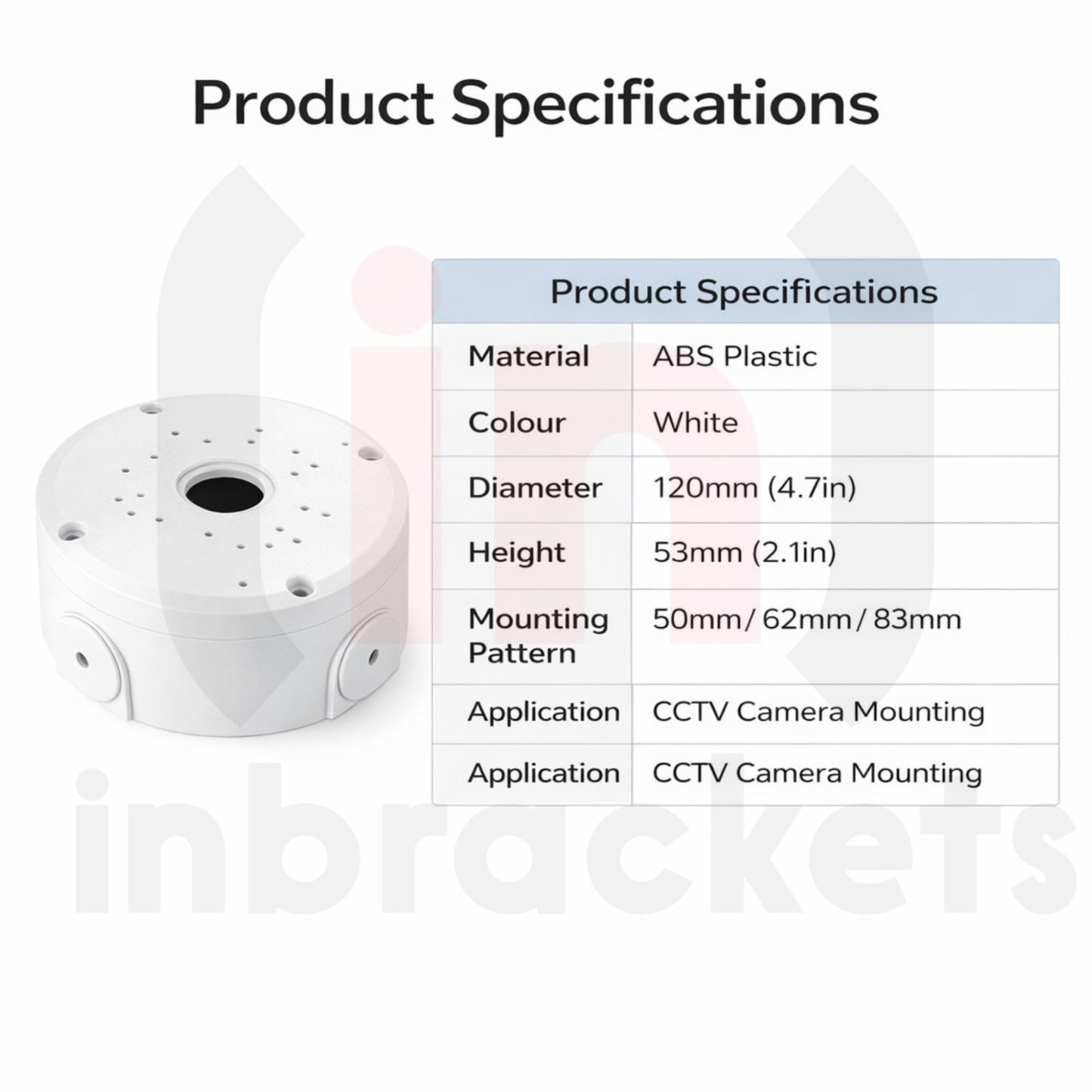 CCTV Junction Box Cable Deep Base for Security Cameras Dome Mount Box Outdoor product image 21