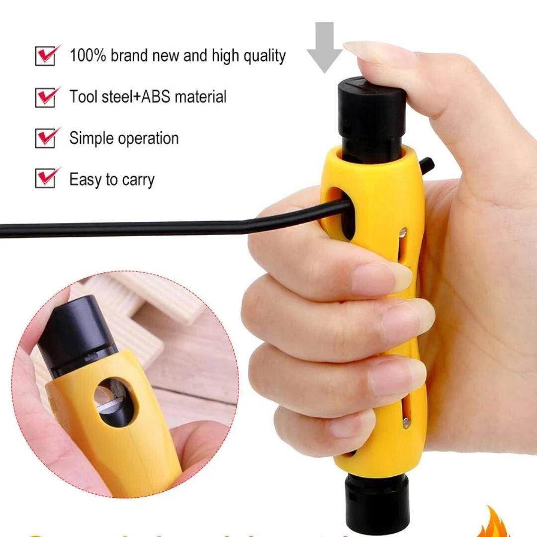 Precision Coax Ethernet Cable Stripper Tool RG59 RG6 Cat5 RJ45