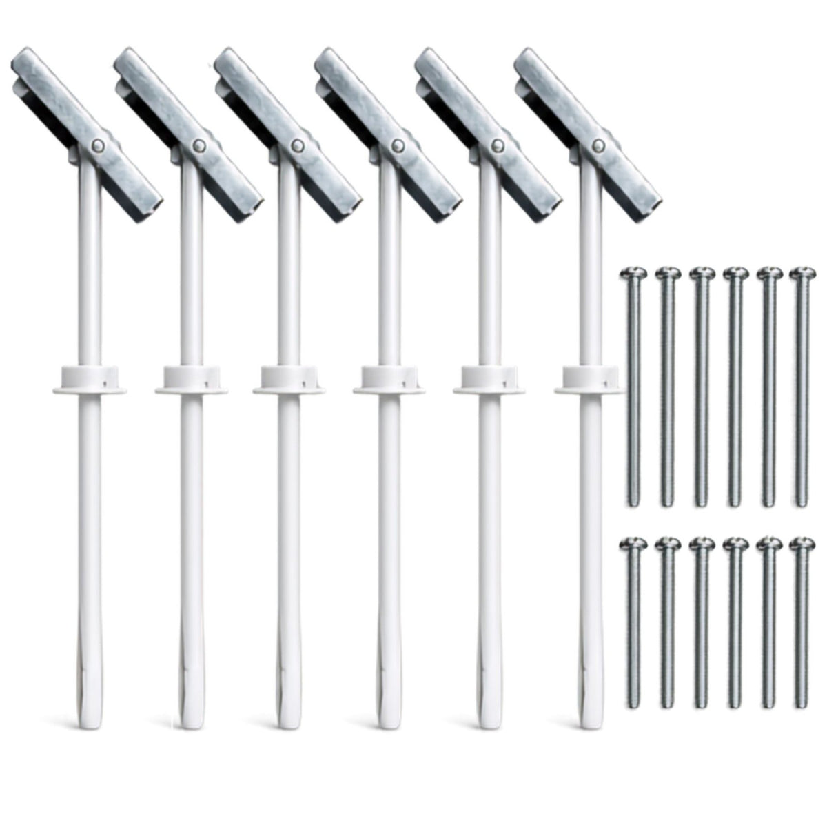 Plasterboard Toggle Fixings Hollow Wall Anchors TV Bracket Radiator Pack 6