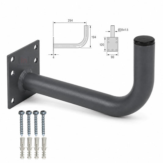 Heavy Duty Starlink TV Aerial Satellite Ham Radio Wall Mount Bracket Grey