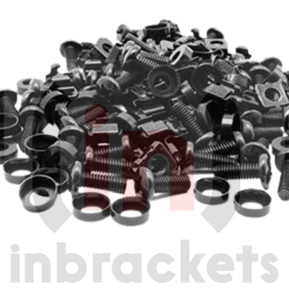 Black Cage Nuts Bolts Screws Washers for 19" Data Cabinet Rack Mount m6 50 / 100