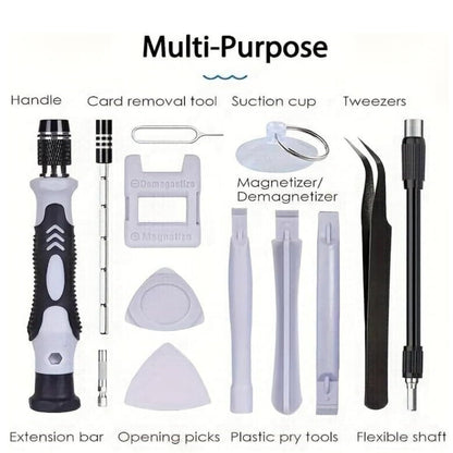 115-in-1 Magnetic Precision Screwdriver Set for Phone, PC, Electronics Repair