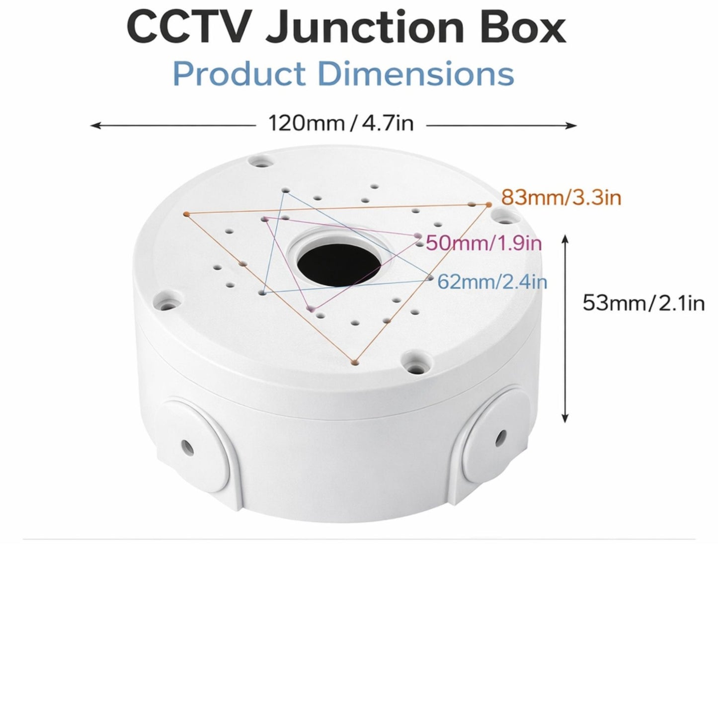 CCTV Junction Box Cable Deep Base for Security Cameras Dome Mount Box Outdoor product image 18