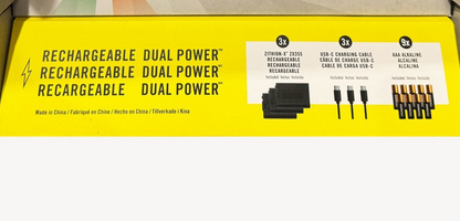 COAST CH1000R Rechargeable 1000 Lumen Dual Power Headlamp – 3 Pack