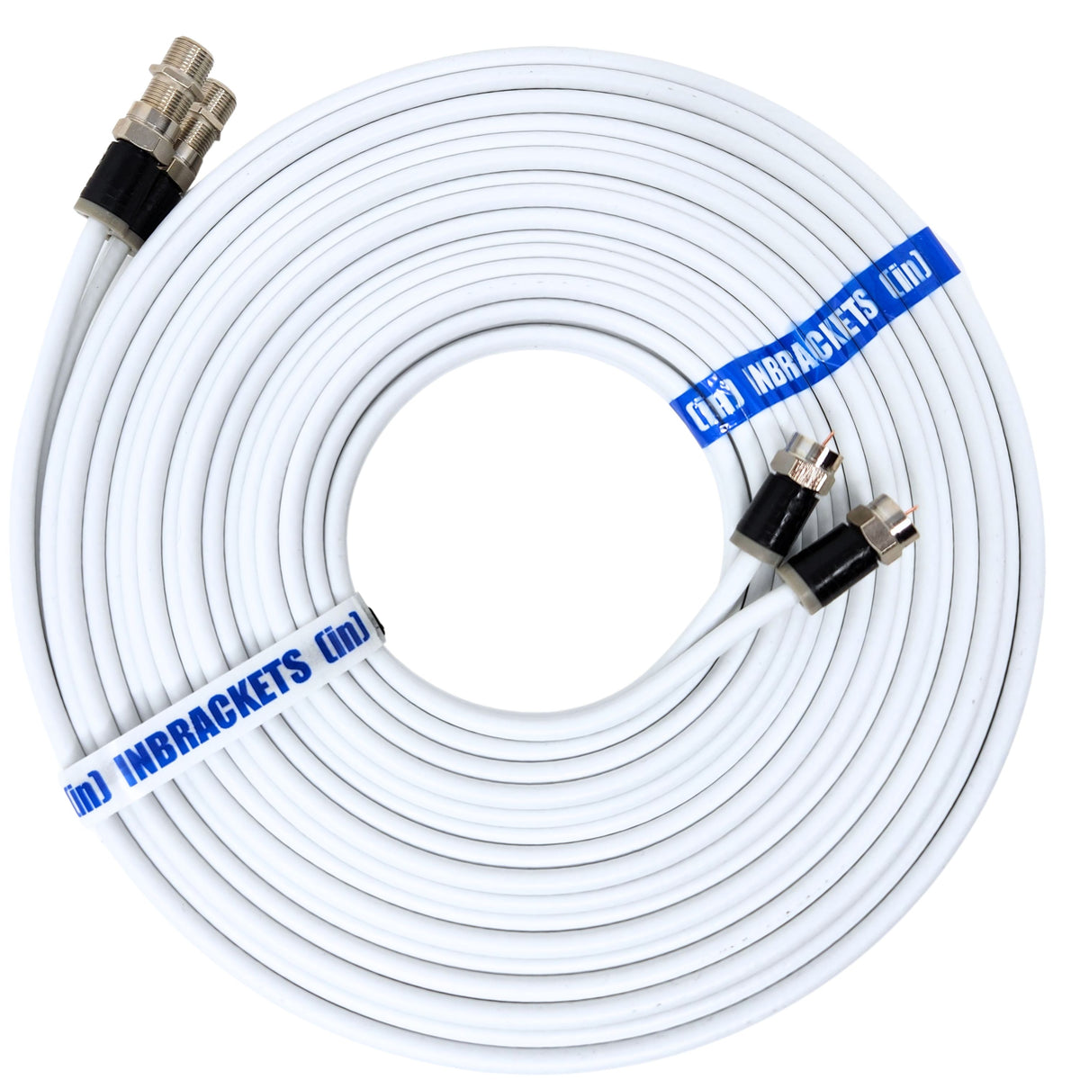 Satellite Cable Extension Kit for Sky Q, Sky+HD and Freesat - white twin coax lead
