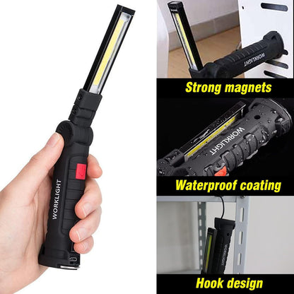 WorkLight LED Torch Rechargeable Inspection Lamp Mechanic Light 5 modes -2 Pack