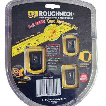 Tape Measure Set 3m 5m & 8m Measuring Tape Set 3 Piece ROUGHNECK 43-100