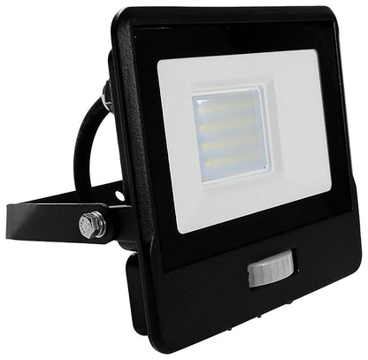 V-TAC 30W Slim PIR Floodlight 3000K 2340lm IP65 Black