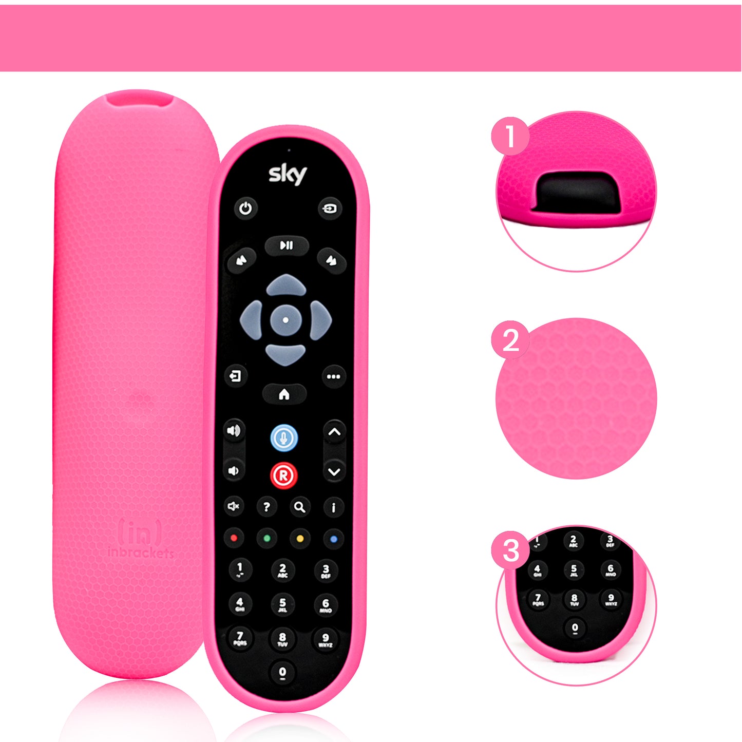 Sky Q Remote Cover Protective Case Pink