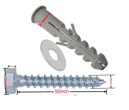 Vesa Screw Bolt Washer Spacer Spares Pack Kit for TV mounting Wall Bracket Mounts M4 M5 M6 M8 (80Pcs Inc Wall Fixing Anchors)