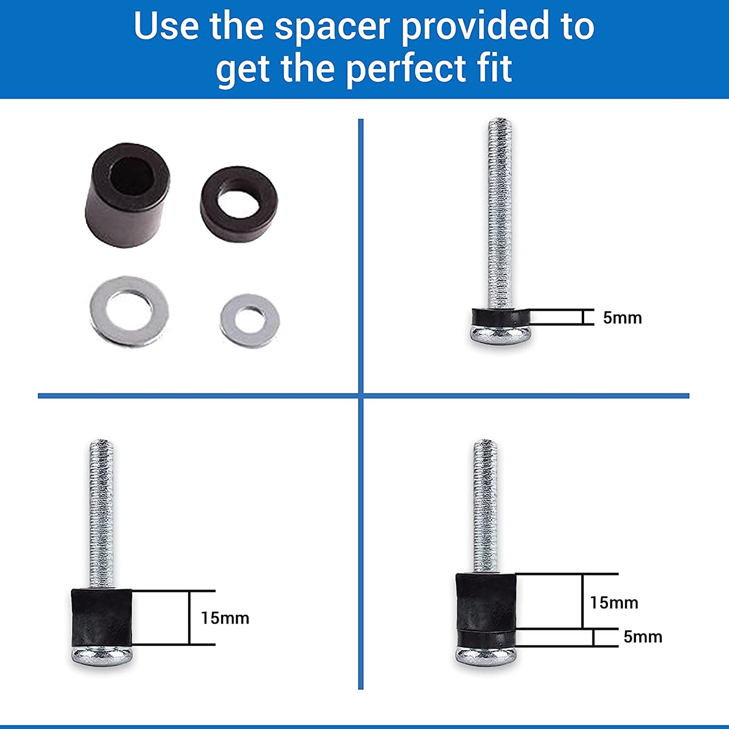 Universal Vesa Screw Bolt Washer Spacer Spares Pack Kit for TV Bracket Wall Mounts M4 M5 M6 M8