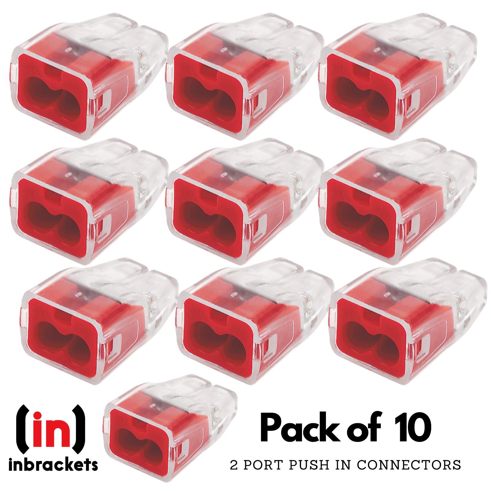 IDEAL PUSH IN ELECTRICAL WIRE CABLE LEAD CONNECTOR 2 PORT terminal Pac