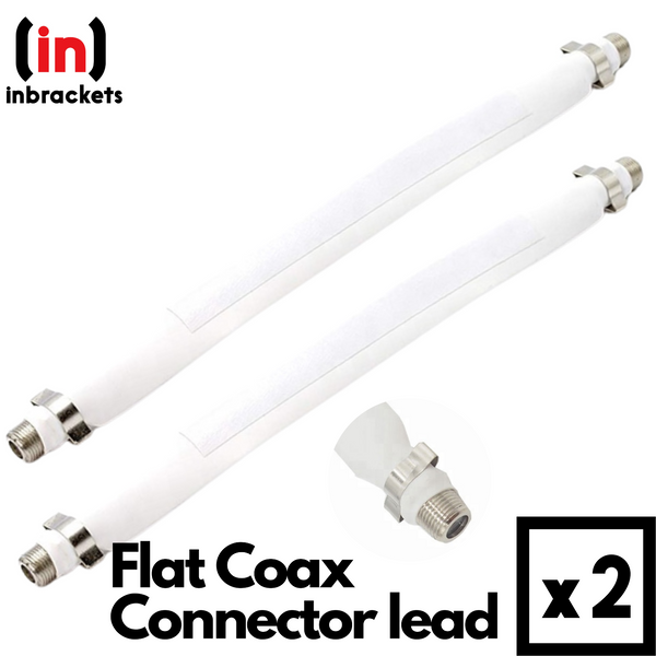 F Type Flat Ribbon Coax Cable Ideal for Windows Doors Caravans Motorhome - X2 product image 1