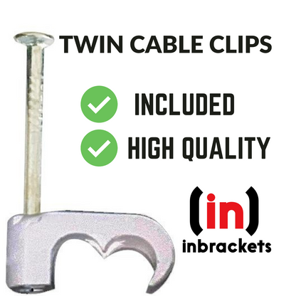 Sky Cable Extension Twin Coax Removable F plugs Q Satellite coaxial lead inc Clips WHITE