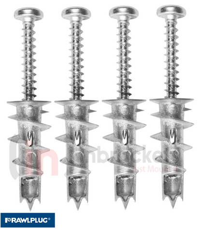 PLASTERBOARD Plugs METAL SELF DRILL fixings  INC SCREWS For hollow CAVITY WALL