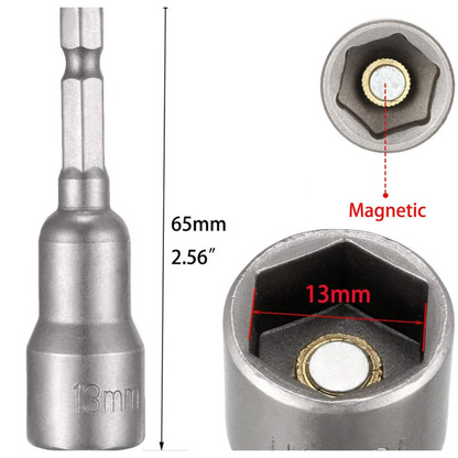 Nut Setter Spinner Driver Drill Bit 13mm Magnetic Hex Shank Nut Spinner Coach