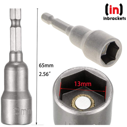 Nut Setter Spinner Driver Drill Bit 13mm Magnetic Hex Shank Nut Spinner Coach