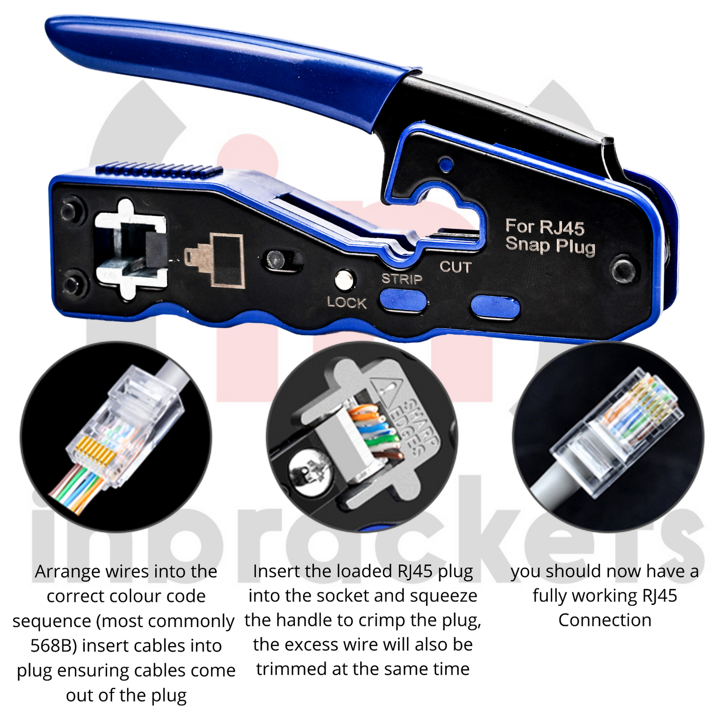 RJ45 Pass Through Crimping Tool  EZ Cat5e Cat6 Ethernet