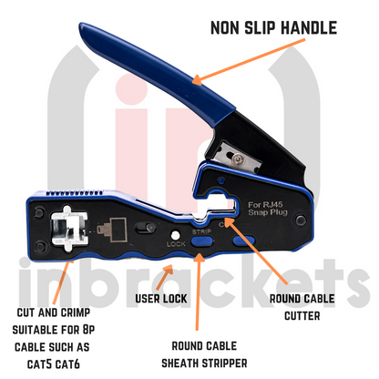 RJ45 Pass Through Crimping Tool  EZ Cat5e Cat6 Ethernet