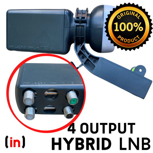 Hybrid LNB 4 output for sky q Freesat 4k g3 box fits MK4 Zone 1 or 2 satellite