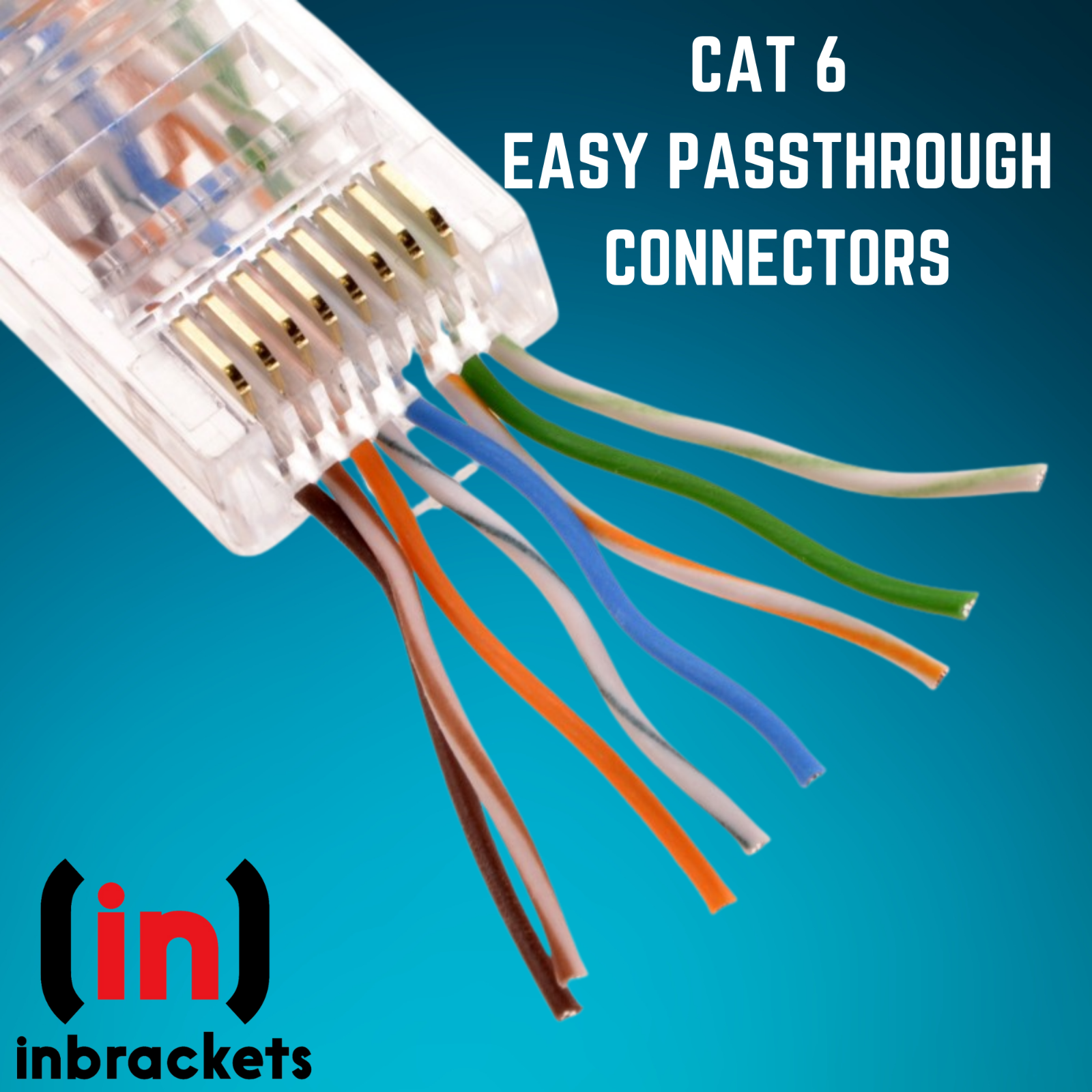 CAT 6 Pass Through EASY FIT Connectors Crimp End Push Through RJ45 Cri ...
